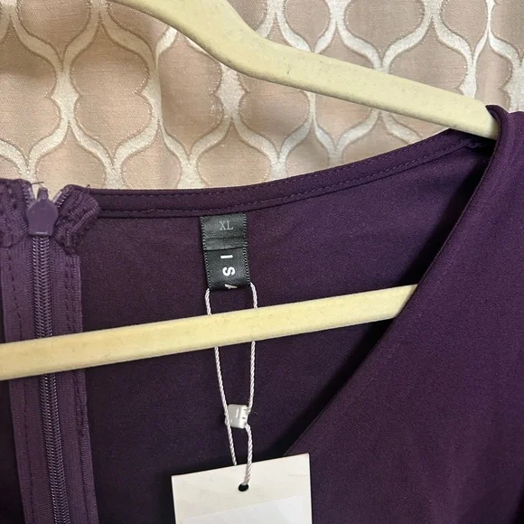 Chic Asymmetrical Purple Gown - Picture 5 of 5